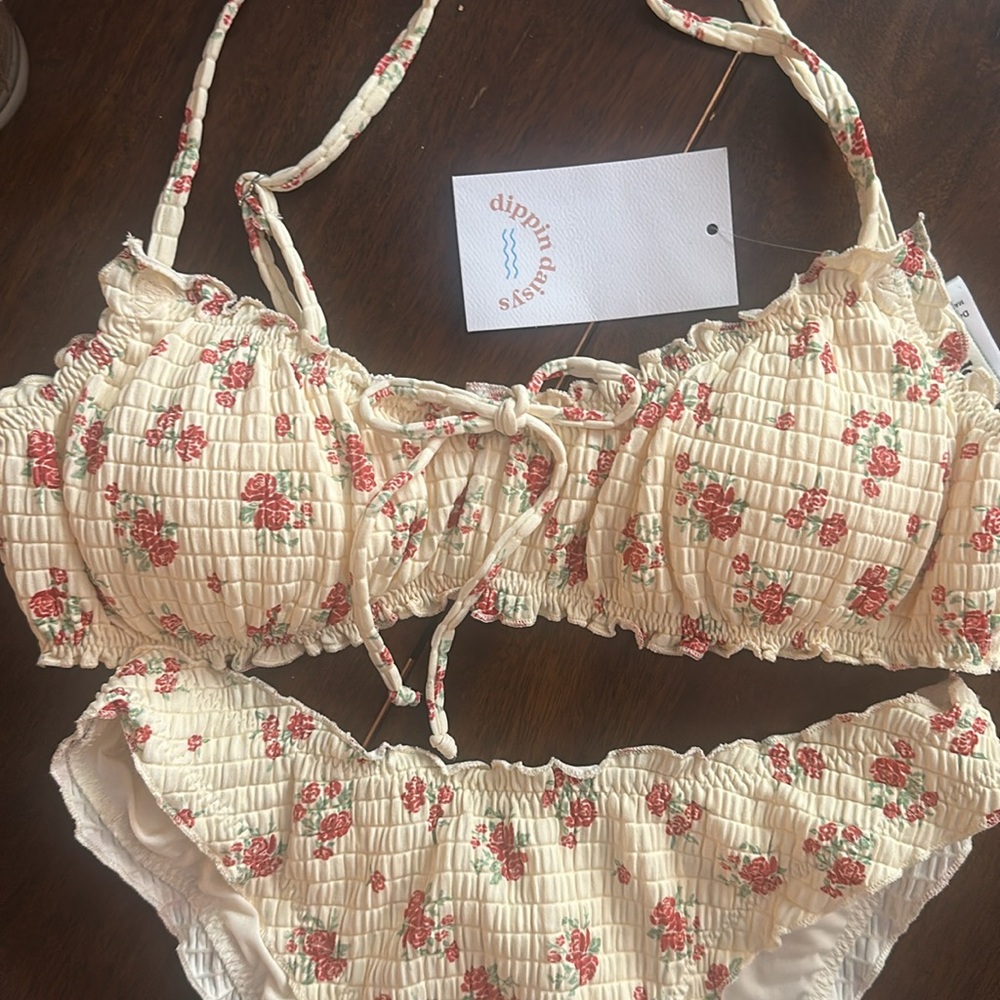 Dippin' Daisy's Floral Bikini Set with TWO bottoms